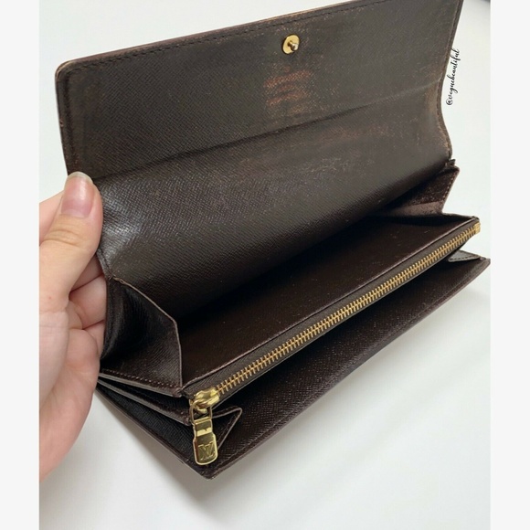 Louis Vuitton Sarah Wallet Damier Ebene Authentic - Picture 5 of 8